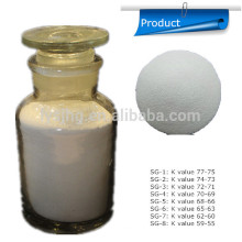 Polyvinyl Chloride Granule de PVC Résine PVC avec valeur K K55 / K60 / K65 / K68 / K70